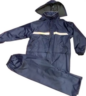 IMPERMEABLE BLEU AVEC BANDE